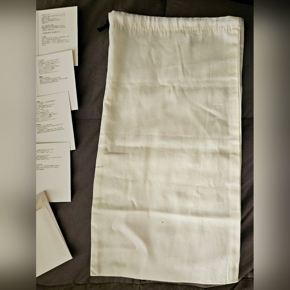 Fendi Roma White Drawstring Dust Bag Cover Pouch Replacement Authenticity Cards - Picture 7 of 11